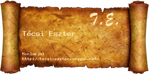 Técsi Eszter névjegykártya